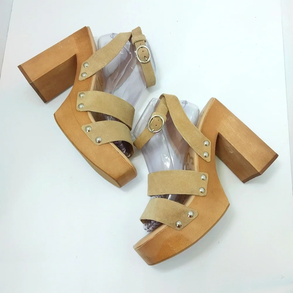 Sam Edelman Rosalind Suede Leather‎ Platform Sandals, Size 10| EUR 40